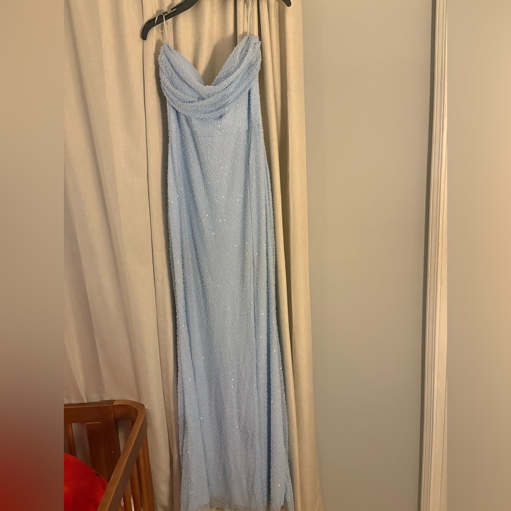 Windsor Light Blue Beaded Gown - Picture 3 of 7